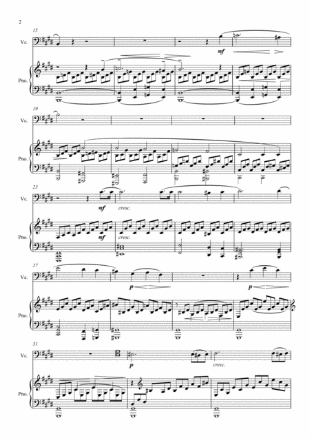 Beethoven Piano Sonata No 14 In C Sharp Minor Op 27 No 2 Moonlight Sonata Mvt I Violoncello And Piano Page 2