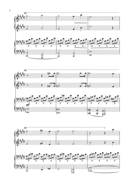 Beethoven Piano Sonata No 14 Moonlight I Mov 1 Piano 4 Hands Score And Parts Page 2