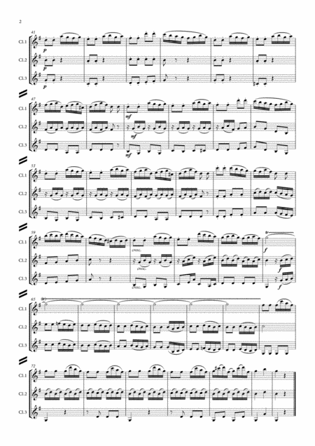 Beethoven Suite For Mechanical Organ Clock Woo 33 Mvt 3 Allegro Clarinet Trio Page 2