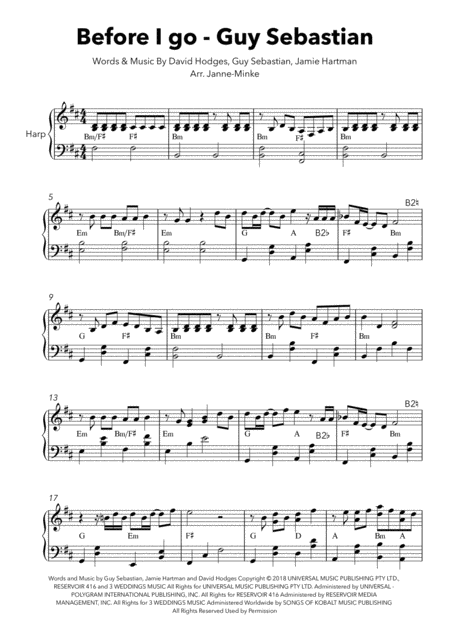 Before I Go Harp Solo Page 2