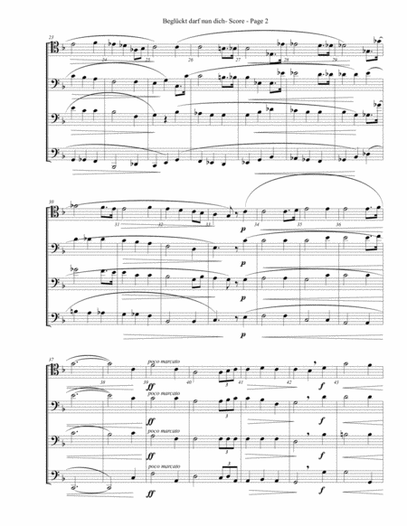 Beglckt Darf Nun Dich Pilgims Chorus For Trombone Or Low Brass Quartet Page 2