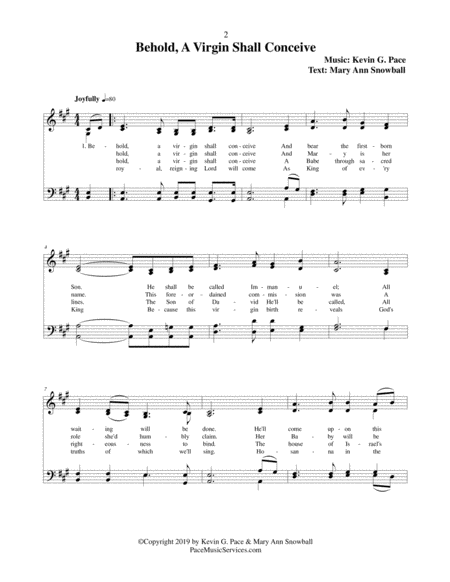 Behold A Virgin Shall Conceive A Sacred Christmas Hymn Page 2