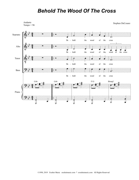 Behold The Wood Of The Cross For Satb Page 2