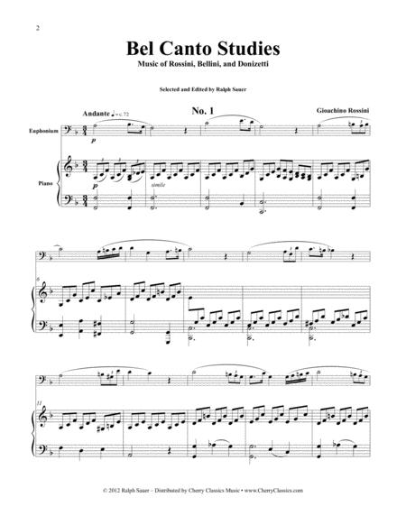 Bel Canto Studies For Euphonium With Piano Accompaniment Page 2