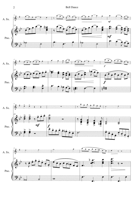 Bell Dance For Alto Saxophone And Piano Page 2