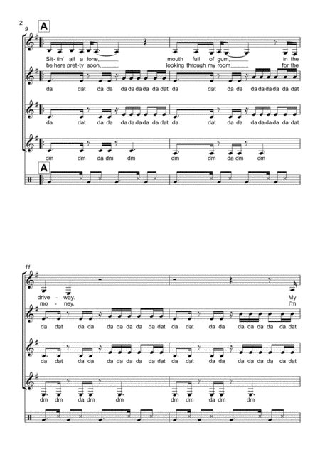 Bellyache Ssaa With Vocal Percussion Page 2