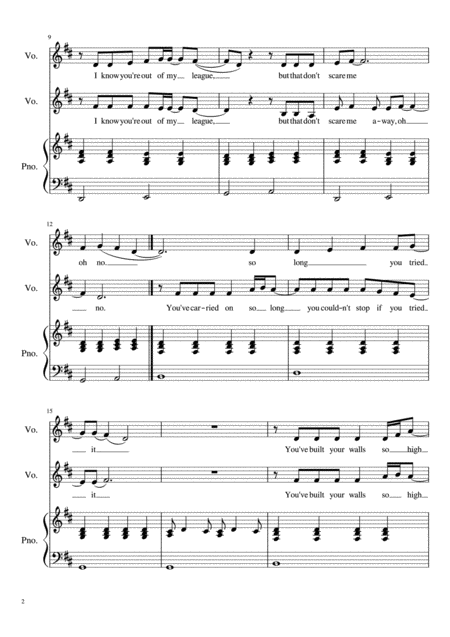 Beneath Your Beautiful Vocal Duet Page 2