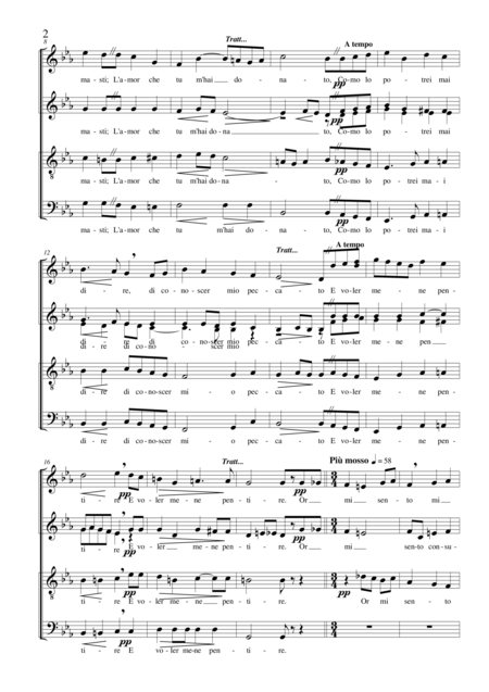 Benedetto Sia Lo Giorno Sacred Madrigal For Saatb A Cappella Page 2