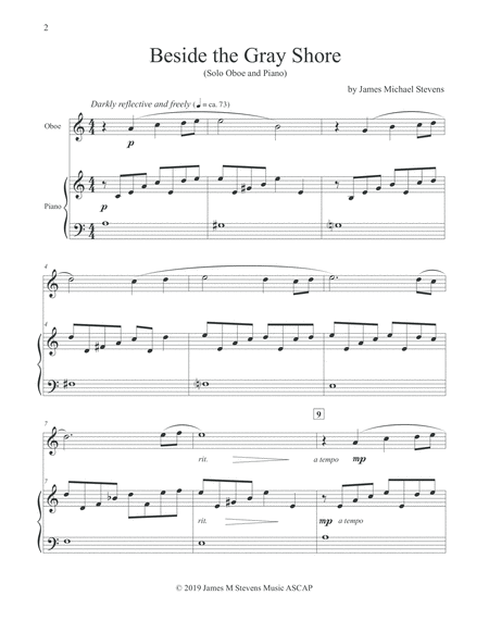 Beside The Gray Shore Oboe Piano Page 2