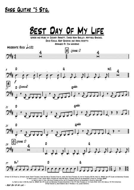 Best Day Of My Life 7 Piece Horn Chart Page 2