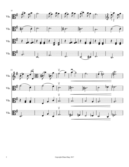 Bethena Scott Joplins Ragtime Waltz For Viola Ensemble Page 2