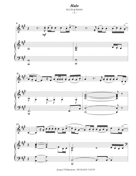 Beyonce Halo For Flute Piano Page 2