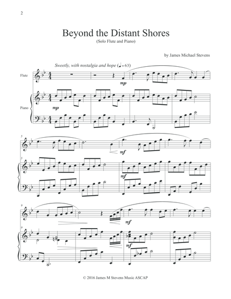 Beyond The Distant Shores Solo Flute Piano B Flat Page 2