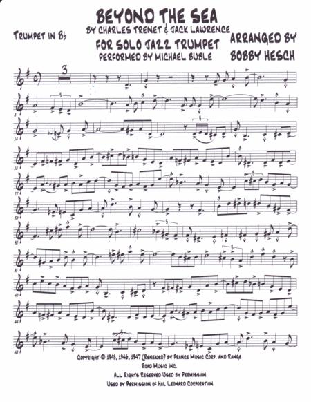 Beyond The Sea For Solo Jazz Trumpet Page 2