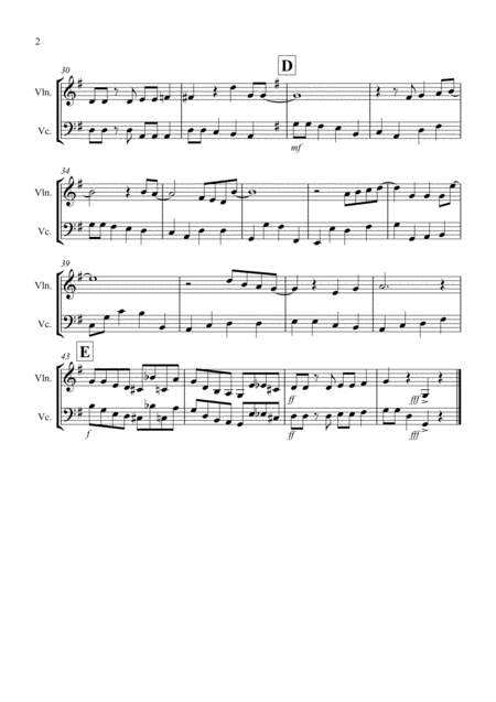 Beyond The Sea For Violin And Cello Duet Page 2