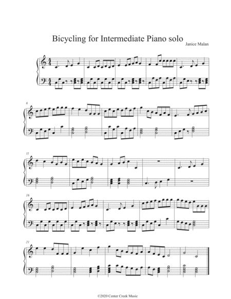 Bicycling For Intermediate Piano Solo Page 2