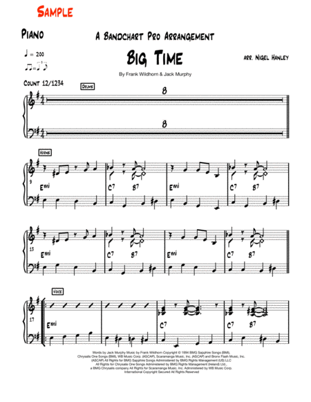 Big Time Emi 8pc Swing Band Chart Page 2