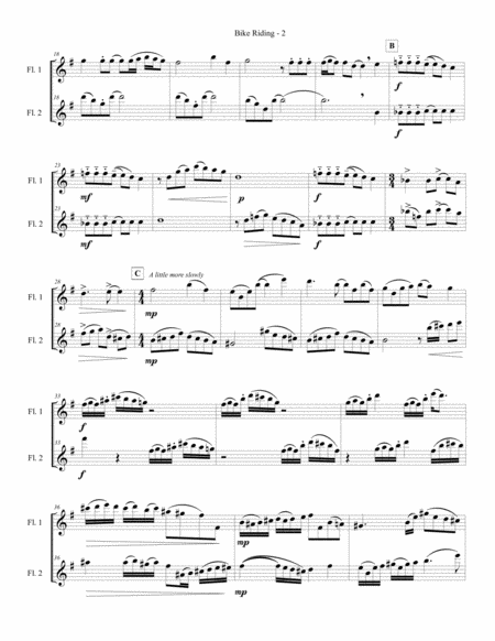 Bike Riding From Childhood Six Progressive Duets For Flute Page 2