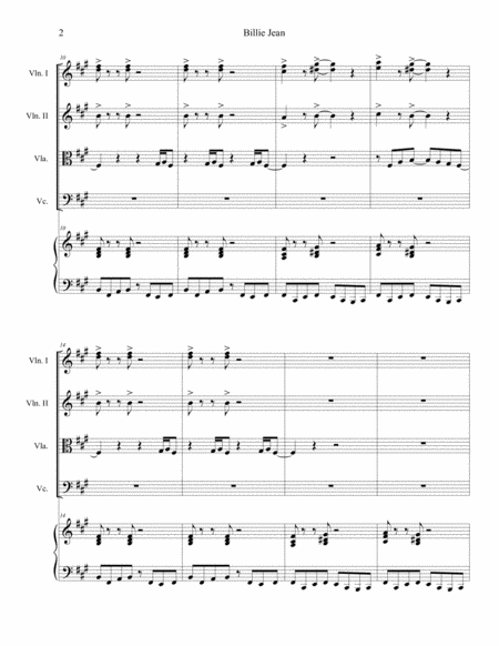 Billie Jean Piano Quintet Page 2