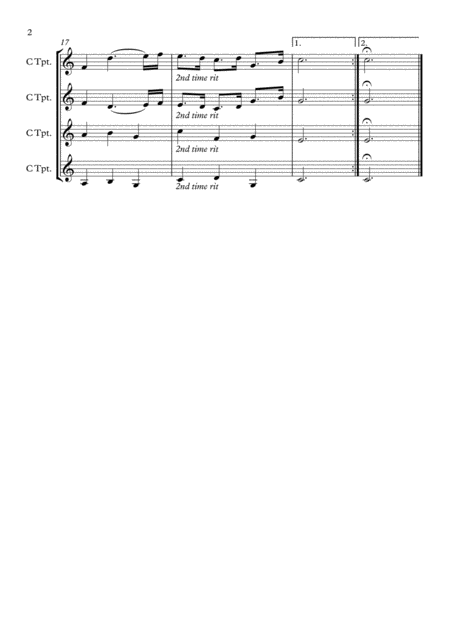 Bist Du Bei Mir For 4 Trumpets In B Flat Page 2