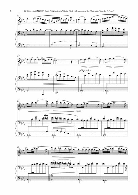 Bizet Menuet From L Arlesienne Suite No 2 Flute And Piano Page 2