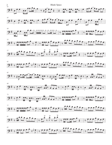 Blank Space Bassoon Page 2
