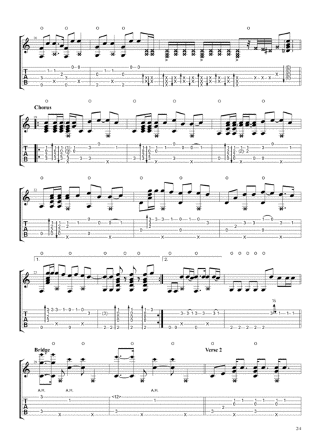 Blank Space Fingerstyle Guitar Page 2