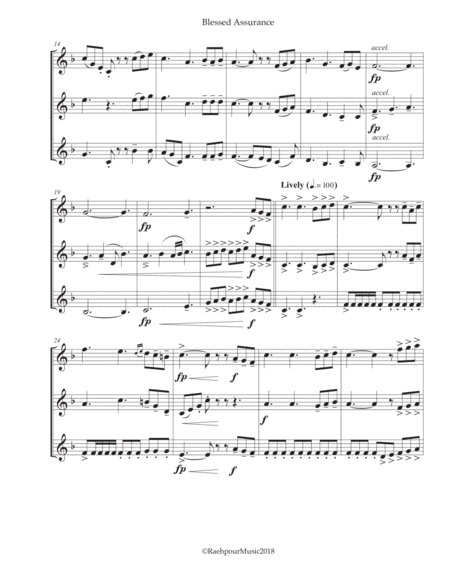 Blessed Assurance Trumpet Trio Page 2