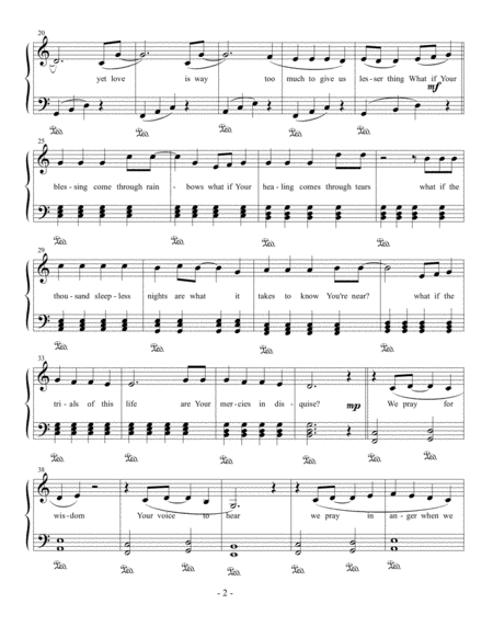 Blessings Easy Piano Page 2