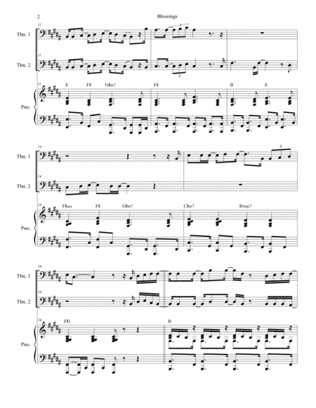 Blessings Trombone Duet Page 2