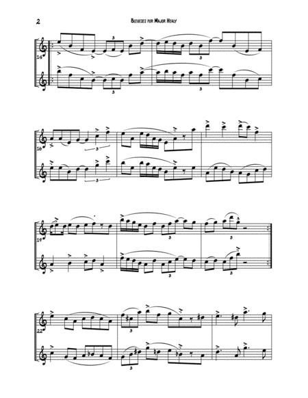 Bleueses For Major Healy Duet For Bb Instruments Page 2