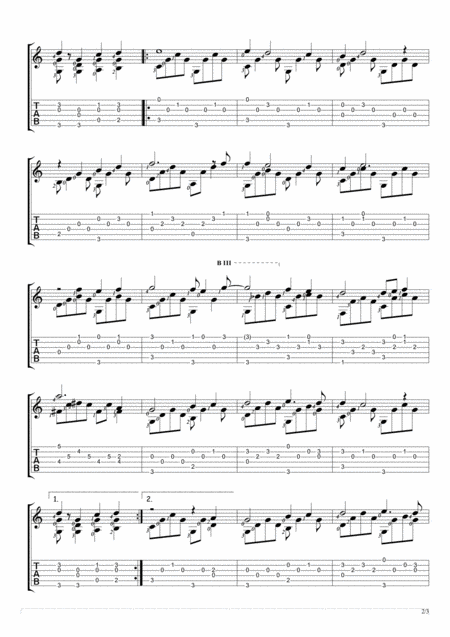 Blue Christmas Fingerstyle Guitar Solo Page 2