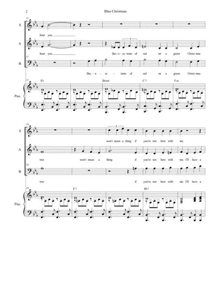 Blue Christmas Vocal Trio Sab Page 2