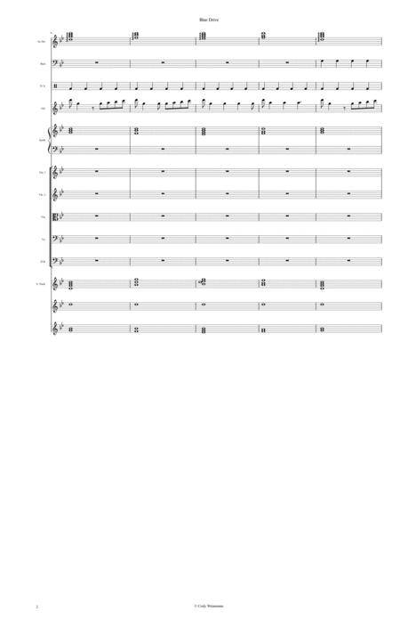 Blue Drive For Mixed Ensemble Full Score Page 2