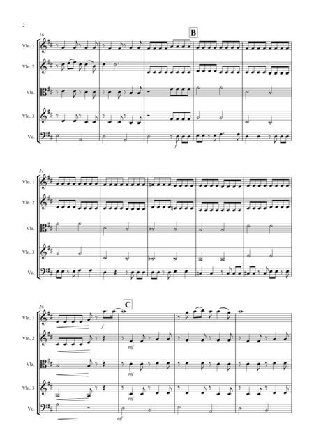 Blue Moon For String Quartet Page 2