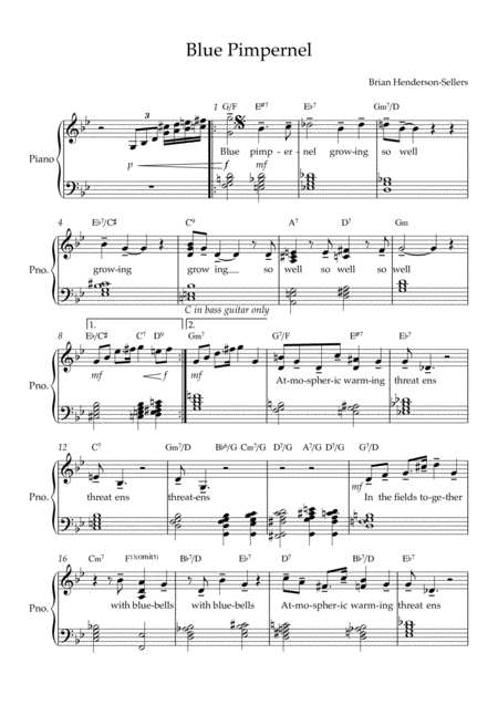 Blue Pimpernel Lead Sheet And Suggested Voicings Page 2