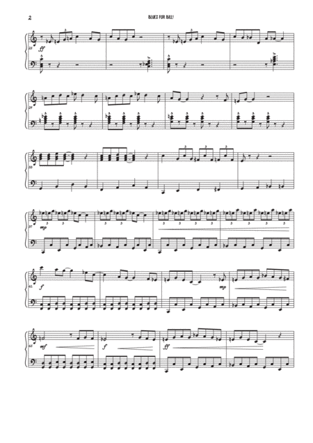Blues For Bill Solo Piano Page 2
