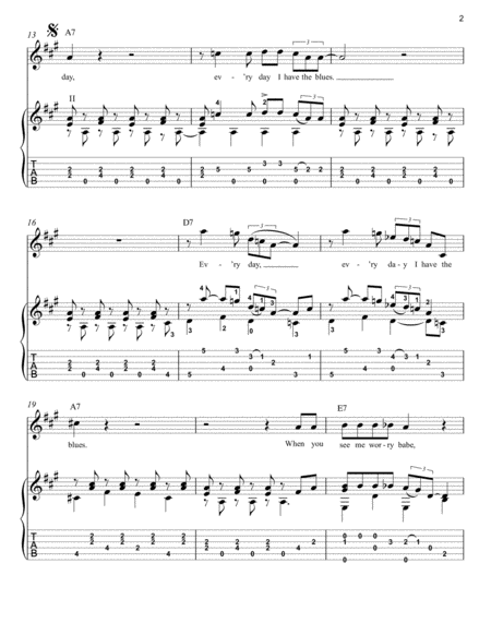 Blues Guitar Every Day I Have The Blues Page 2