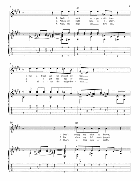 Blues Guitar I Aint Superstitious Page 2