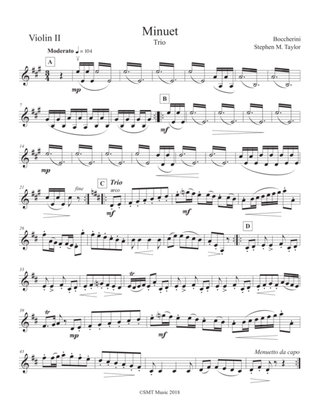Boccherini Minuet Trio Page 2