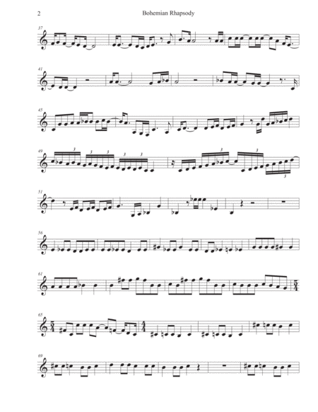 Bohemian Rhapsody Easy Key Of C Clarinet Page 2