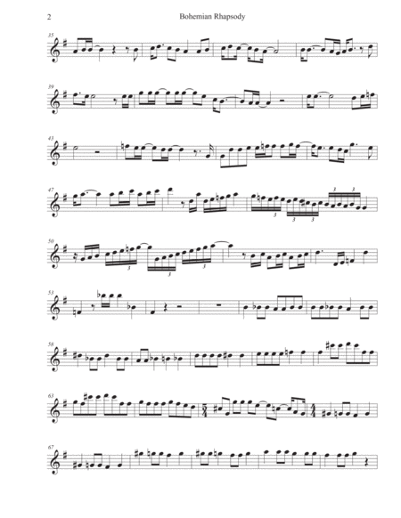 Bohemian Rhapsody Original Key Alto Sax Page 2