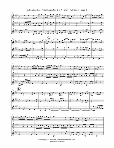 Boismortier J Sonata No 3 Mvt 1 For Three Violins Page 2