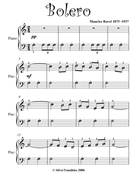 Bolero Easiest Piano Sheet Music Page 2