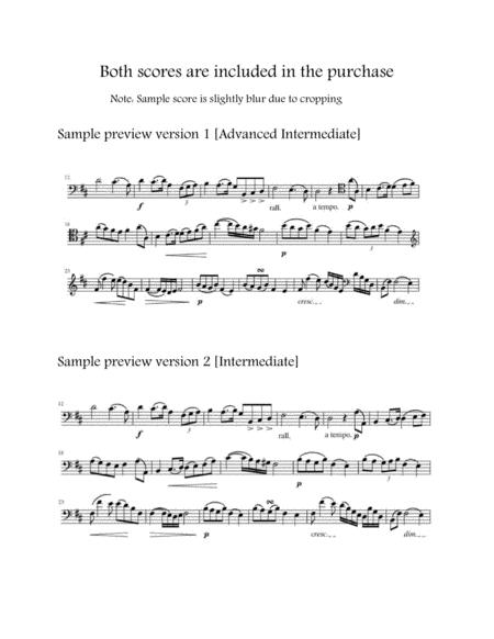 Borowski Adoration For Solo Cello In 2 Difficulty Levels Both Score Included Page 2
