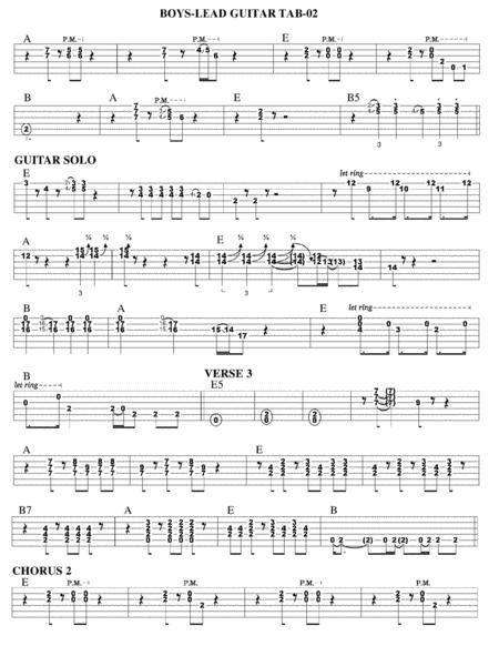 Boys Guitar Tab Page 2