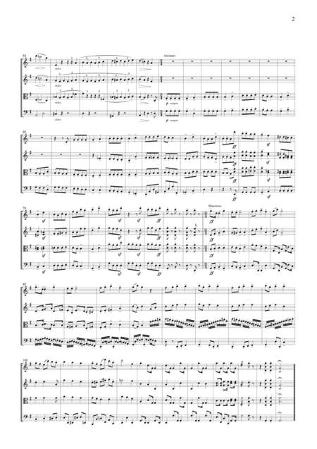 Brahms Academic Festival Overture For String Quartet Cb301 Page 2