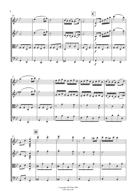 Brahms Hungarian Dance No 5 In G Minor For String Quartet Score And Parts Page 2