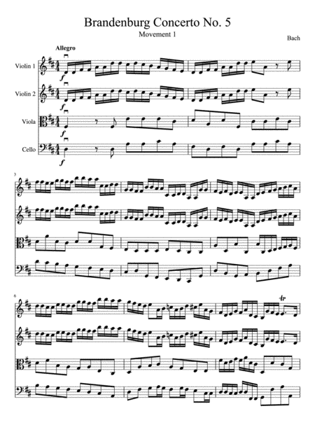 Brandenburg Concerto No 5 Movement 1 Page 2