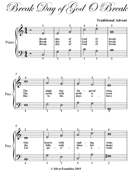 Break Day Of God O Break Easy Piano Sheet Music Page 2